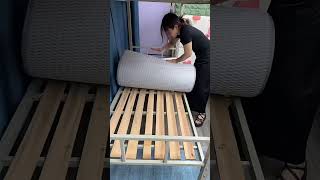 Foldable mattress for student dormitories breathable moistureproof no sweating [upl. by Nikolaos]