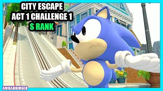 Sonic X Shadow Generations City Escape Act 1 Challenge 1 S Rank Guide [upl. by Anadroj]