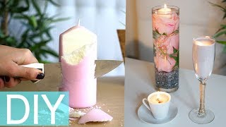 5 IDEE FACILISSIME PER CANDELE DI NATALE FAI DA TE  DIY SCENTED CANDLES HOME MADE [upl. by Einahets816]