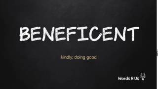 How to Pronounce BENEFICENT in American English [upl. by Carlene]