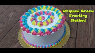 Whipped Cream Frosting How to Icing a cake with whipped cream Cake decorating [upl. by Margeaux]