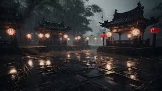 Rain at the Chinese Temple  Sleep Like Never Before  Heavy Rain And Thunder Help You Relax [upl. by Neela427]