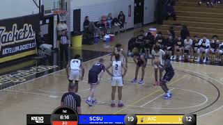 SCSU Mens Basketball Highlights vs AIC [upl. by Atsirtal]