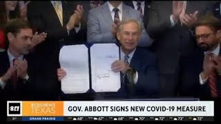 Gov Abbott signs COVID19 measure [upl. by Semadar]