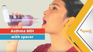 Asthma How to use a Metered Dose Inhaler MDI with spacer [upl. by Bedad]