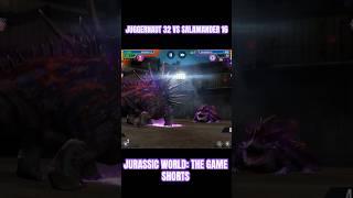 Juggernaut 32 vs Salamander 16  Jurassic World The Game Shorts [upl. by Nevarc924]