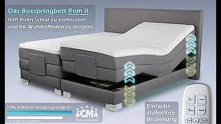 Boxspringbett Elektrisch verstellbares Boxspringbett ROM II [upl. by Otina]