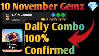 10 Nov Gemz Combo Cards  Gemz daily combo today  Gemz daily combo [upl. by Terle]