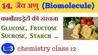 chapter 14 जैव अणु Biomolecule L3class 12 chemistry hindi medium [upl. by Faina]