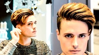 Mens Hair  Modern Side Swept Texture Hairstyle  Modern Quiff Inspired [upl. by Bartley]