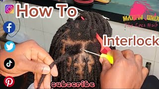 Mastering How to Interlock Dreadlocks as a way of Maintenence [upl. by Eyar27]