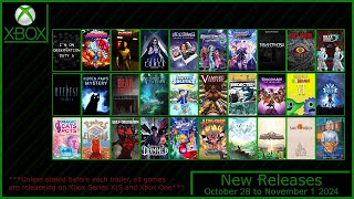 New Xbox Games for October 28 2024 to November 1 2024 [upl. by Bevers]