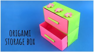 How To Make Origami Storage Box Drawer [upl. by Barthelemy173]