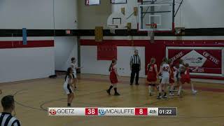 GOTW Goetz vs McAuliffe Middle School Girls Basketball 122222 [upl. by Anirahc281]