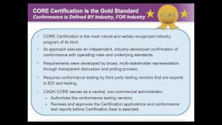 CAQH CORE Voluntary CORE Certification  Basics of Certification [upl. by Nayr]