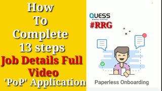 How to complete Pop Quess paperless onboarding application October 10 2021 [upl. by Ayal]