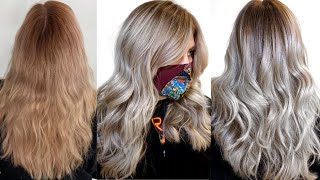 SMOKEY PLATINUM BLONDE  LivedIn Hair Color Tutorial  Redken Shades EQ  Daniella Benita [upl. by Nosyerg725]