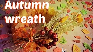 Podzimní věnec z listí Autumn wreath DiY [upl. by Herculie]