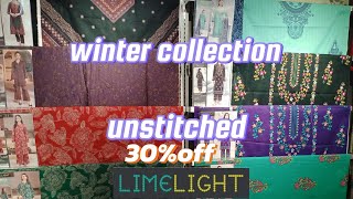 LimeLight winter sale 30off Unstitched 2pcamp3pc [upl. by Hathcock998]