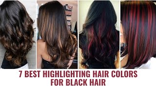 Trendy Highlights For Black Hair With Highlights Dark Hair With Highlights Ideas [upl. by Notsa]