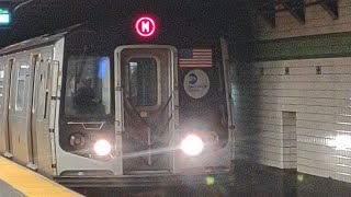 IND 6th Av LineE F M Trains at 23rd Street R160s [upl. by Noswad]