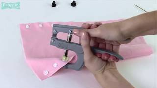 How to use a Babyville Boutique Plastic Snap Pliers Kit [upl. by Ivo]