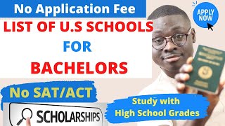 Undergraduate Studies in US with Full Scholarship No SATACT No Application Fee [upl. by Yllitnahc]