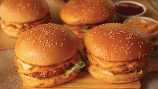 Chicken Burger 😍 Recipe By Chef Hafsa [upl. by Ettennig215]