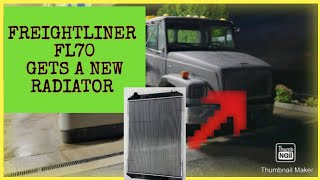 freightliner fl70 radiator replacement how I change the radiator in rollback tow truck [upl. by Varrian811]