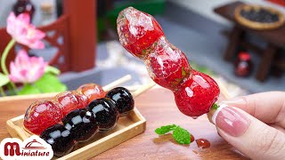 Perfect Tanghulu Chinese Candied Fruit Recipe  ASMR Cooking Mini Food [upl. by Addam479]