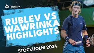 Andrey Rublev vs Stan Wawrinka Highlights  Stockholm 2024 [upl. by Renado]