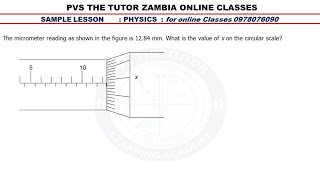 ECZ Find x on the Micrometer Screw Gauge O Level Physics [upl. by Yremrej715]