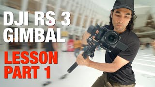 DJI RS 3 Gimbal Tutorial 1 Running Flashlight FPV 3D 360 Roll [upl. by Onibla462]