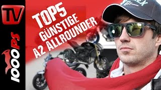 Top 5  Günstige A2 Allround Motorräder [upl. by Gierk]