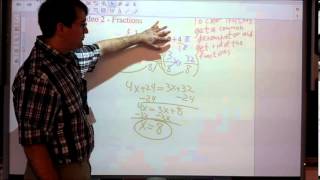 Honors Unit 2  Equations  Equations with Non Integer Coefficients Video 2  Fractions [upl. by Enirehtac221]