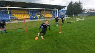 Goalkeeper training U12U13  Improve your diving and positioning before the save [upl. by Atims782]