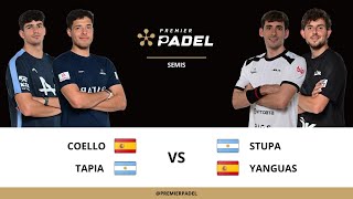 PARIS MAJOR PREMIER PADEL 2024  SEMIS  COELLOTAPIA vs STUPAYANGUAS [upl. by Oidiple]