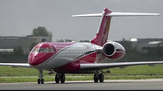 BOMBARDIER GLOBAL EXPRESS XRS  N60BJ arrival  Ostend Airport [upl. by Mannie]