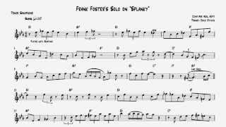 Frank Foster quotSplankyquot Tenor Solo TRANSCRIPTION [upl. by Krik891]