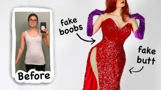 Making a Jessica Rabbit Costume aka how to fake an hourglass body shape [upl. by Nylirak498]