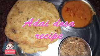 Adai dosa recipe in tamil [upl. by Nayt978]