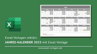 Kostenlose ExcelVorlage Jahreskalender 2025 mit Feiertagen amp Ferien – Inklusive PDF 📅 [upl. by Ylebmik588]