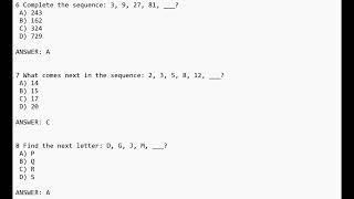 pattern recognition  Aptitude Questions [upl. by Kennett]