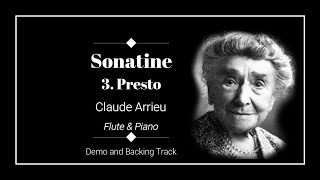 3 Presto  Sonatine  Claude Arrieu  Demo and backing track [upl. by Trilbi870]