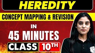 HEREDITY in 45 Minutes  Science Chapter 9 Class 10th CBSE Borad [upl. by Gnouhp]