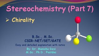 Stereochemistry Part 7 Chirality and its necessary conditions [upl. by Engedus]