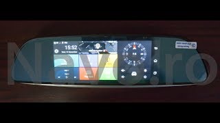 Oglinda cu navigatie GPS internet 4G dual DVR Navo C12 4G review [upl. by Thornton]