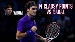 Roger Federer 14 Classy Points vs Nadal in ATP Finals HD [upl. by Eiralc597]