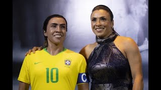 Marta ganha estátua no museu da CBF e não descarta retorno à Seleção Brasileira [upl. by Anertac]