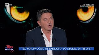 Teo Mammucari abbandona lo studio di quotBelvequot  La Vita in diretta 11122024 [upl. by Enitsuj]